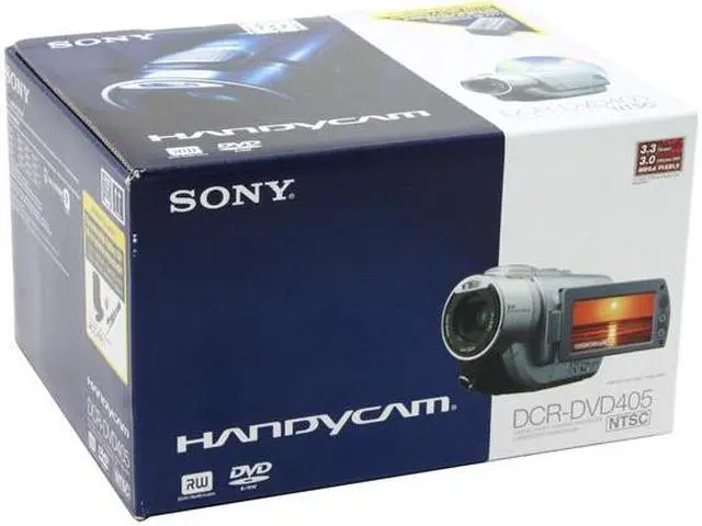 Alt view image 12 of 12 - SONY DCR-DVD405 1/3" CCD 2.7" 123K Wide 16:9 Touch Panel LCD LCD 10X Optical Zoom DVD Camcorder