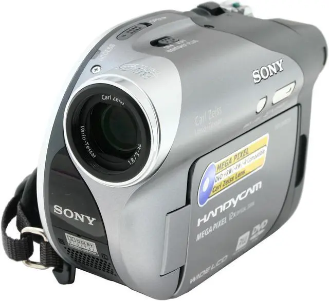 Alt view image 2 of 11 - SONY DCR-DVD205 1/5.5" CCD 2.7" 123K Pixels Wide 16:9 Touch Panel SwivelScreen LCD Display LCD Carl Zeiss Vario-Tessar 12X Optical Zoom DVD Camcorder