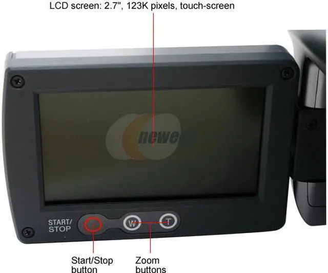 Alt view image 4 of 11 - SONY DCR-DVD205 1/5.5" CCD 2.7" 123K Pixels Wide 16:9 Touch Panel SwivelScreen LCD Display LCD Carl Zeiss Vario-Tessar 12X Optical Zoom DVD Camcorder
