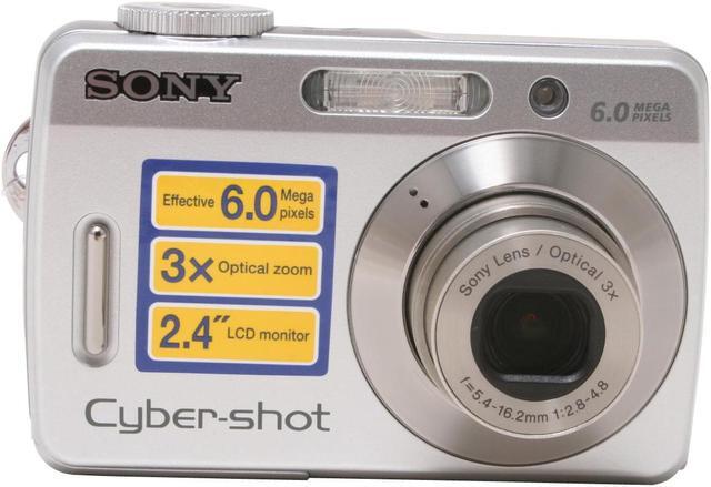Alt view image 2 of 11 - SONY DSC-S500 Silver 6.0 MP 3X Optical Zoom Digital Camera