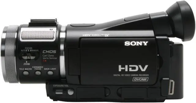Alt view image 5 of 19 - SONY HVRA1U Black 1.3" 2.97 MP C-MOS 2.7" LCD 10X Optical Zoom Professional 1080i HDV Camcorder