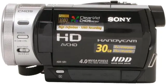 Alt view image 4 of 15 - SONY HDR-SR1 1/3" CMOS 3.5" 211K LCD 10X Optical Zoom High Definition HDD/Flash Memory Camcorder