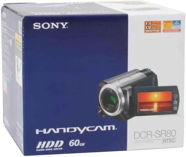Alt view image 16 of 16 - SONY DCR-SR80 1/5.5" 1070K Gross Pixels CCD 2.7" 123K 16:9 LCD LCD 12X Optical Zoom HDD/Flash Memory Camcorder