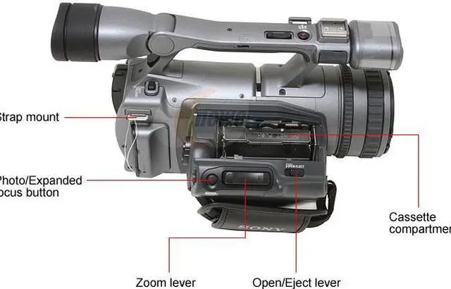Alt view image 7 of 17 - SONY HDR-FX7 Gray 3 x 1/4" ClearVID CMOS Sensors 3.5" 211K Wide (16:9) Touch Panel LCD 20X Optical Zoom High Definition Handycam Camcorder