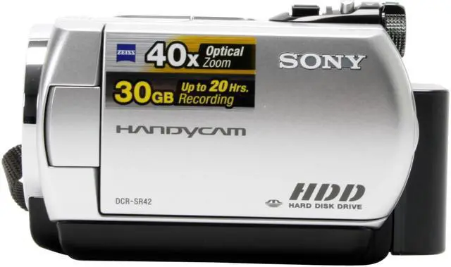 Alt view image 4 of 13 - SONY DCR-SR42 1/6" CCD 2.5" 123K LCD 40X Optical Zoom HDD/Flash Memory Camcorder