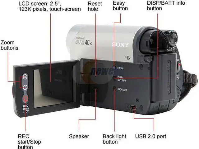 Alt view image 4 of 12 - SONY DCR-HC38 1/6" CCD 2.5" 123K LCD 40X Optical Zoom MiniDV Camcorder