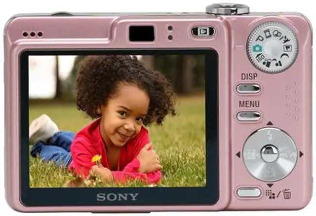 Alt view image 4 of 11 - SONY Cyber-Shot DSC-W55 Pink 7.2 MP 3X Optical Zoom Digital Camera