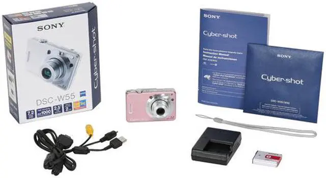 Alt view image 11 of 11 - SONY Cyber-Shot DSC-W55 Pink 7.2 MP 3X Optical Zoom Digital Camera