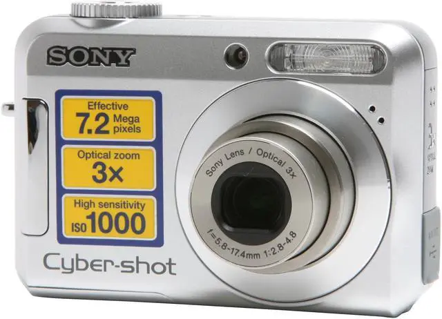 Alt view image 2 of 11 - SONY Cyber-shot DSC-S650 Silver 7.2 MP 3X Optical Zoom Digital Camera