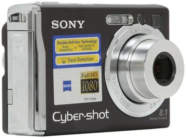 Alt view image 7 of 11 - SONY Cyber-Shot DSC-W90/B Black 8.1 MP 2.5" 115K LCD 3X Optical Zoom Digital Camera HDTV Output