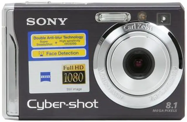 Alt view image 8 of 11 - SONY Cyber-Shot DSC-W90/B Black 8.1 MP 2.5" 115K LCD 3X Optical Zoom Digital Camera HDTV Output