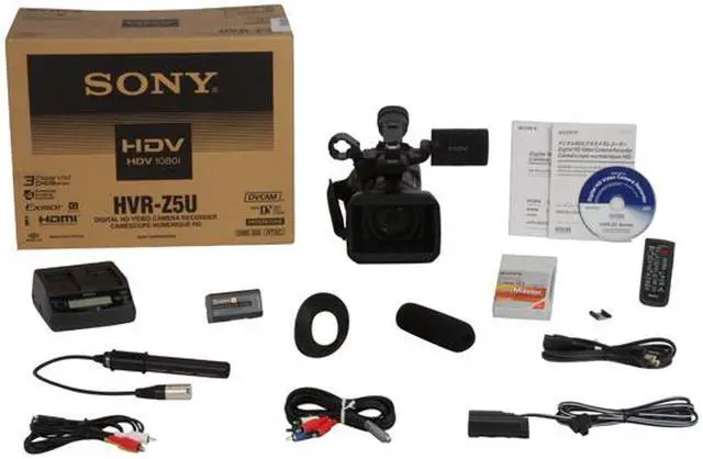 Alt view image 13 of 13 - SONY  HVRZ5U  Black 3.2"921K 3CMOS 20X Optical Zoom HDV High Definition Handheld Camcorder