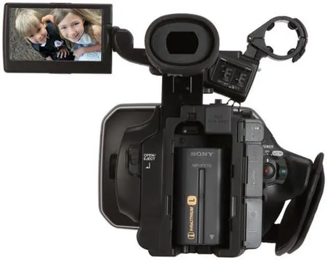 Alt view image 4 of 13 - SONY  HVRZ5U  Black 3.2"921K 3CMOS 20X Optical Zoom HDV High Definition Handheld Camcorder