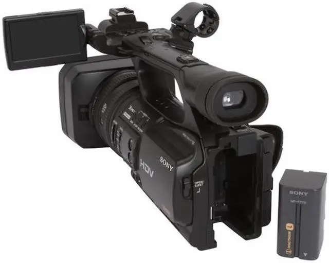 Alt view image 12 of 13 - SONY  HVRZ5U  Black 3.2"921K 3CMOS 20X Optical Zoom HDV High Definition Handheld Camcorder