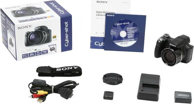 Alt view image 10 of 10 - SONY Cyber-shot DSC-HX1 Black 9.1 MP Exmor CMOS 3.0" 230K Tiltable LCD 20X Optical Zoom 28mm Wide Angle Digital Camera