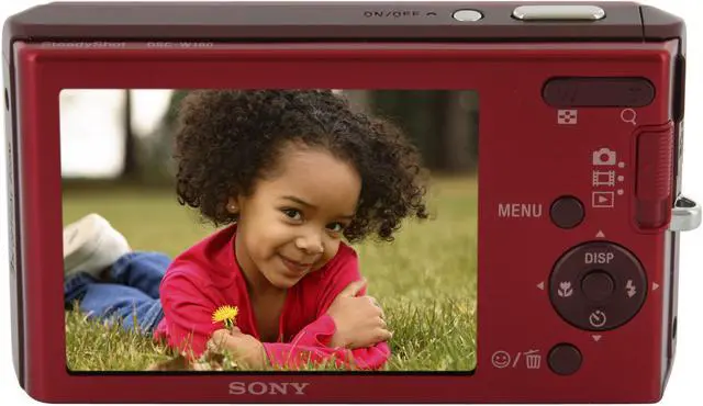 Alt view image 4 of 11 - SONY Cyber-shot DSC-W180 Red 10.1 MP 3X Optical Zoom Digital Camera
