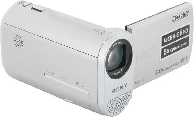 Alt view image 8 of 11 - SONY MHS-CM1 Silver 1/2.5" CMOS Sensor 2.5" 153K 270° Rotation LCD 5X Optical Zoom Webbie HD Camera