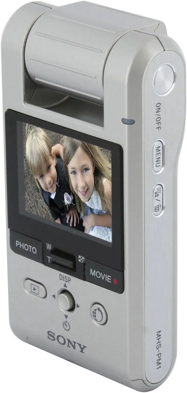 Alt view image 5 of 11 - SONY MHS-PM1 Silver 5.0 MP 1/2.5" CMOS 1.8" 230K LCD 4x Digital HD Webbie Camera