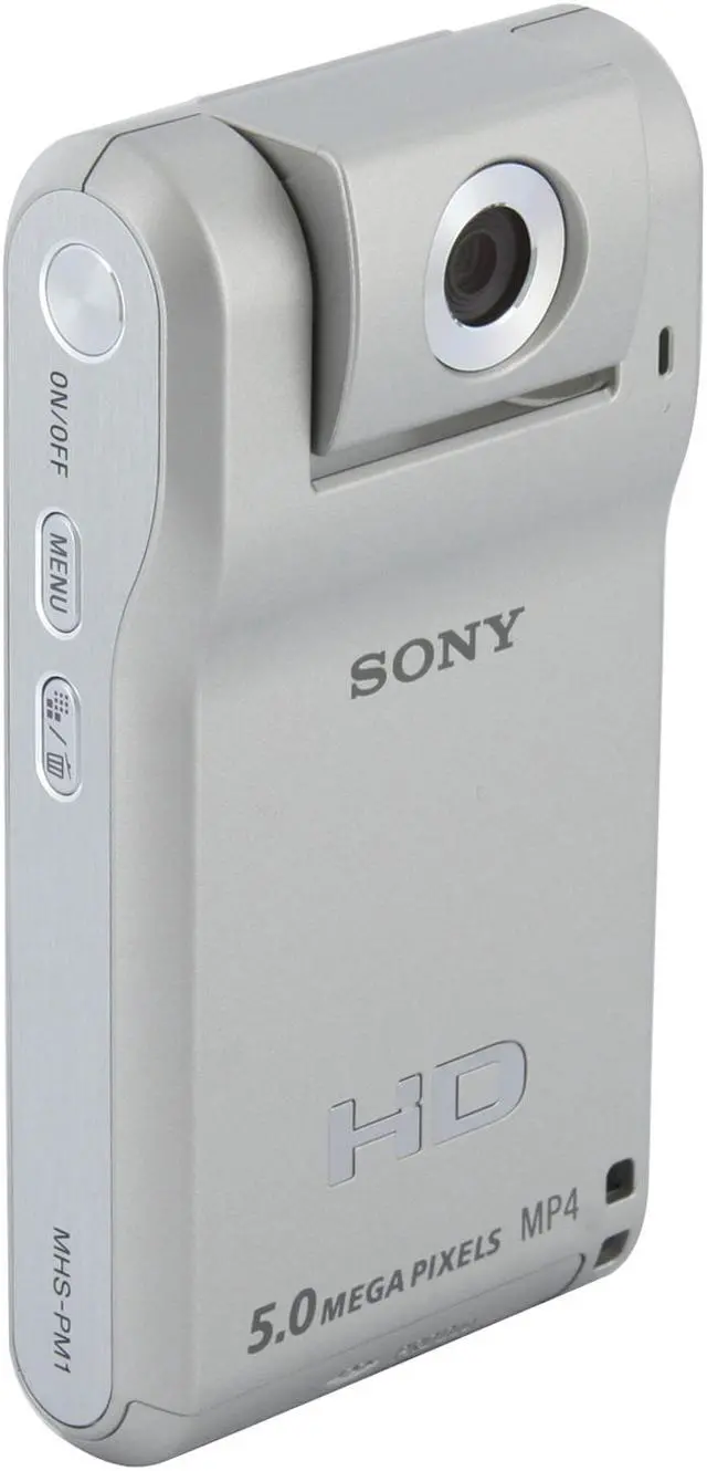 Alt view image 7 of 11 - SONY MHS-PM1 Silver 5.0 MP 1/2.5" CMOS 1.8" 230K LCD 4x Digital HD Webbie Camera