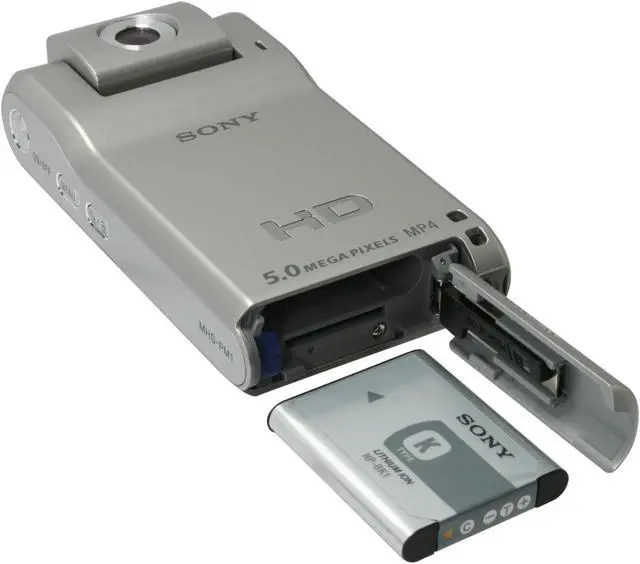 Alt view image 10 of 11 - SONY MHS-PM1 Silver 5.0 MP 1/2.5" CMOS 1.8" 230K LCD 4x Digital HD Webbie Camera
