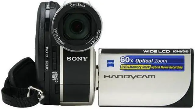 Alt view image 3 of 8 - SONY DCR-DVD650 Silver 1/8" Advanced HAD CCD Sensor 2.7" 123K Wide Touch Panel LCD 60X Optical Zoom Hybrid Handycam Camcorder