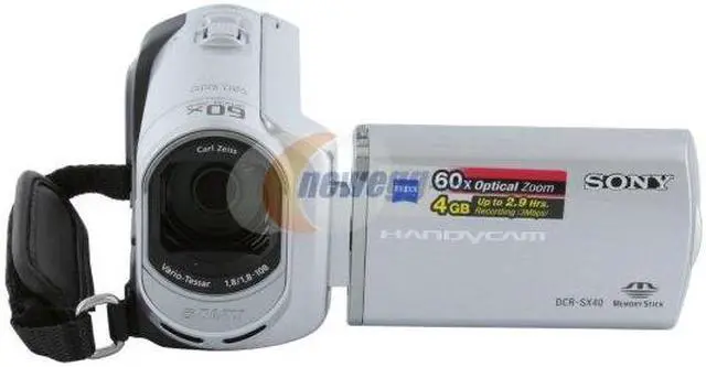 Alt view image 8 of 11 - SONY DCR-SX40 Silver 1/8" Advanced HAD CCD Sensor 2.7" 123K Wide Touch Panel LCD 60X Optical Zoom 4GB Flash Memory Handycam Camcorder