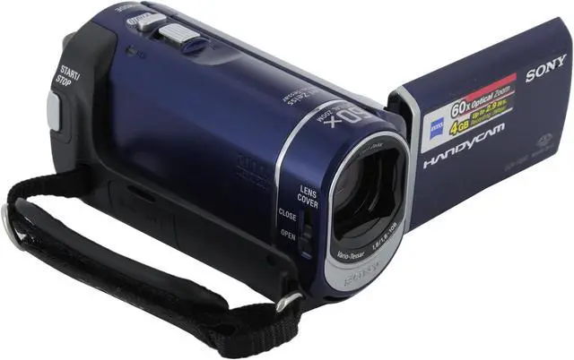 Alt view image 7 of 13 - SONY DCR-SX40 Blue 1/8" Advanced HAD CCD Sensor 2.7" 123K Wide Touch Panel LCD 60X Optical Zoom 4GB Flash Memory Handycam Camcorder