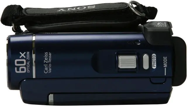 Alt view image 9 of 13 - SONY DCR-SX40 Blue 1/8" Advanced HAD CCD Sensor 2.7" 123K Wide Touch Panel LCD 60X Optical Zoom 4GB Flash Memory Handycam Camcorder