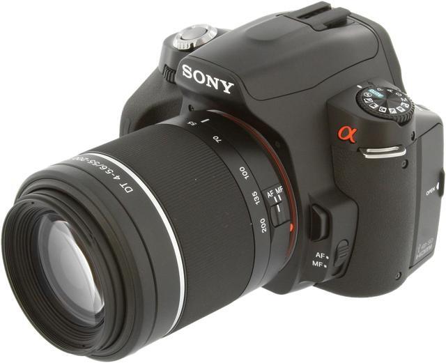 Main image of SONY a230 Black 10.2 MP Digital SLR Camera w/ DT 18-55mm f/3.5-5.6 SAM and 55-200mm f/4-5.6 Lenses