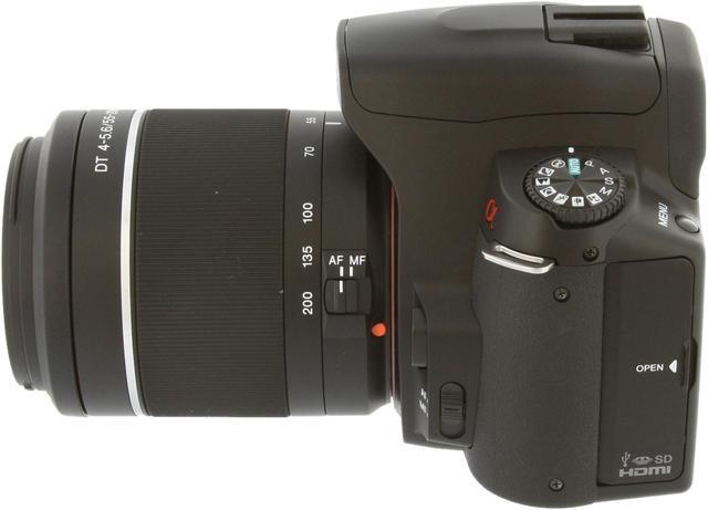 Alt view image 2 of 14 - SONY a230 Black 10.2 MP Digital SLR Camera w/ DT 18-55mm f/3.5-5.6 SAM and 55-200mm f/4-5.6 Lenses