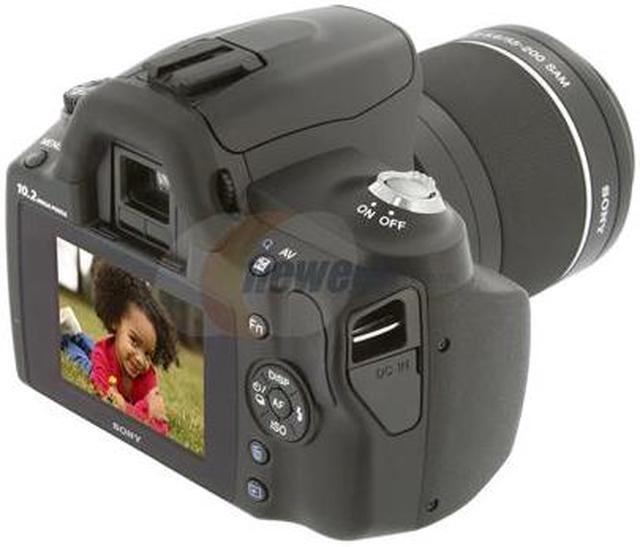 Alt view image 5 of 14 - SONY a230 Black 10.2 MP Digital SLR Camera w/ DT 18-55mm f/3.5-5.6 SAM and 55-200mm f/4-5.6 Lenses