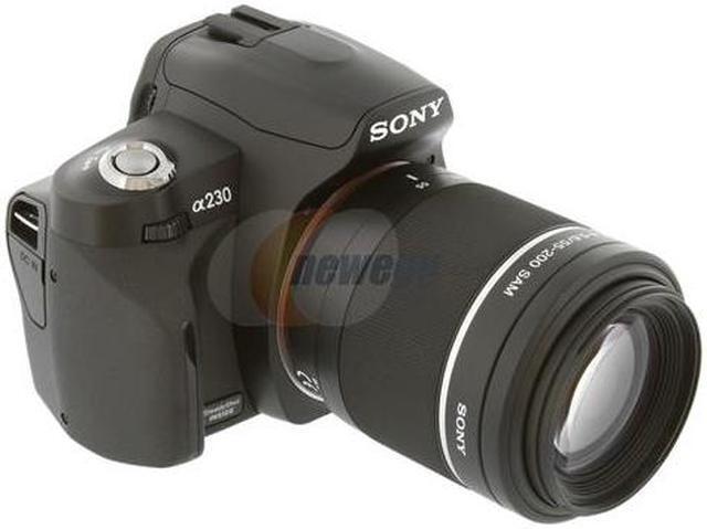 Alt view image 7 of 14 - SONY a230 Black 10.2 MP Digital SLR Camera w/ DT 18-55mm f/3.5-5.6 SAM and 55-200mm f/4-5.6 Lenses