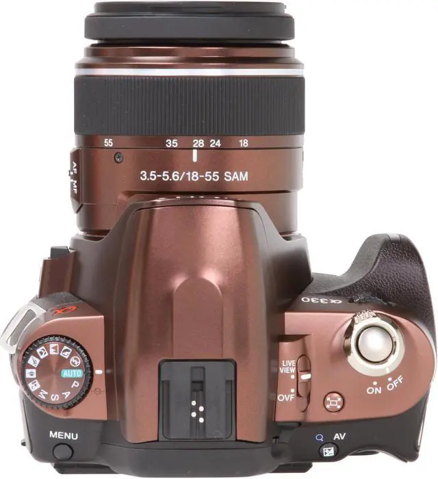 Alt view image 6 of 10 - SONY a330 Brown 10.2 MP Digital SLR Camera w/ DT 18-55mm f/3.5-5.6 SAM Standard Zoom Lens