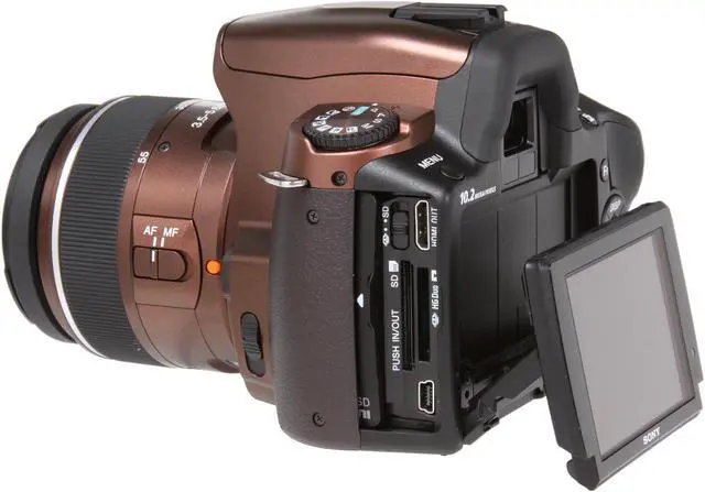 Alt view image 7 of 10 - SONY a330 Brown 10.2 MP Digital SLR Camera w/ DT 18-55mm f/3.5-5.6 SAM Standard Zoom Lens