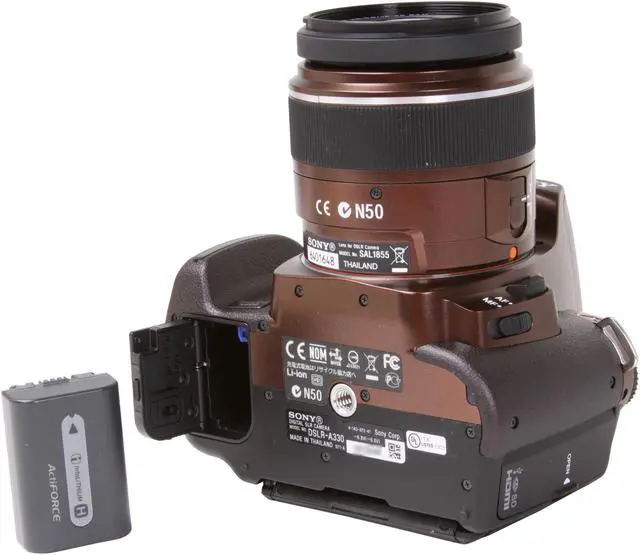 Alt view image 9 of 10 - SONY a330 Brown 10.2 MP Digital SLR Camera w/ DT 18-55mm f/3.5-5.6 SAM Standard Zoom Lens
