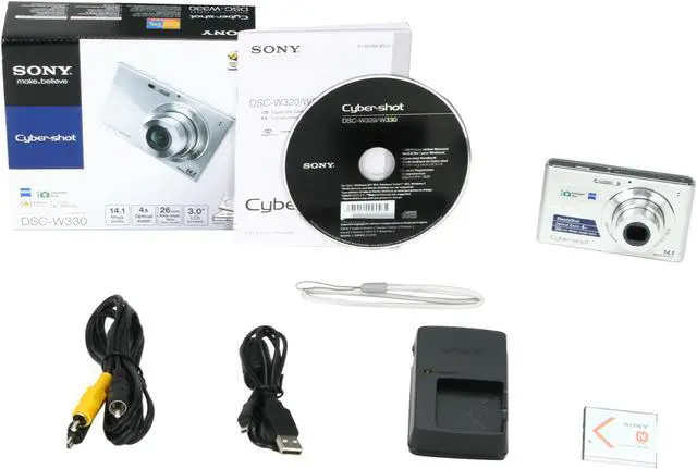 Alt view image 8 of 8 - SONY Cyber-shot DSC-W330 Silver 14.1 MP 4X Optical Zoom 26mm Wide Angle Digital Camera