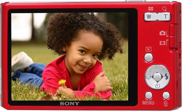 Alt view image 4 of 8 - SONY Cyber-shot DSC-W330 Red 14.1 MP 4X Optical Zoom 26mm Wide Angle Digital Camera