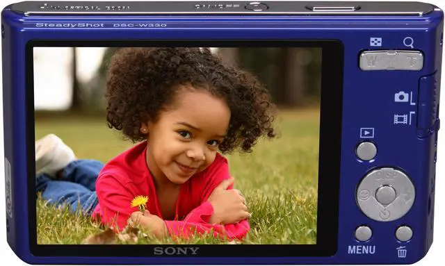 Alt view image 4 of 8 - SONY Cyber-shot DSC-W330 Blue 14.1 MP 4X Optical Zoom 26mm Wide Angle Digital Camera