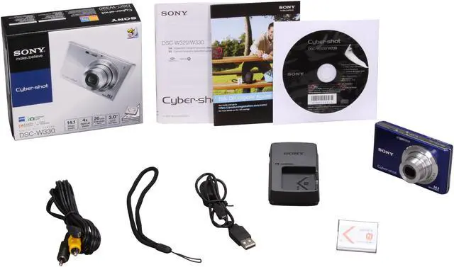 Alt view image 8 of 8 - SONY Cyber-shot DSC-W330 Blue 14.1 MP 4X Optical Zoom 26mm Wide Angle Digital Camera