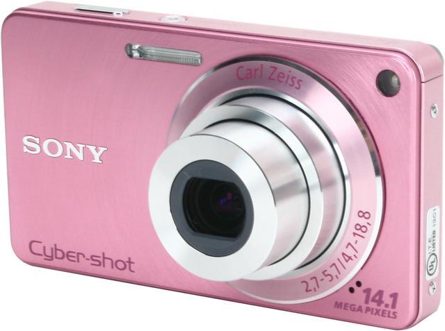 SONY Cyber-shot DSC-W350 Pink 14.1 MP 26mm Wide Angle Digital Camera 