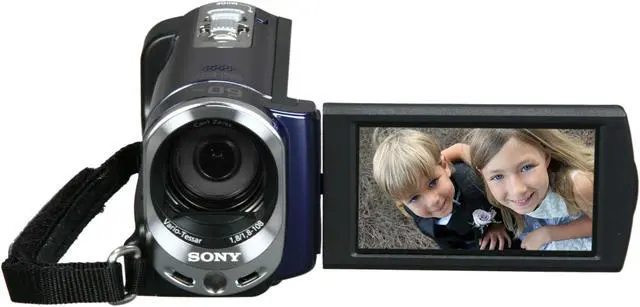 Alt view image 2 of 9 - SONY  DCR-SX44 Blue 1/8" Advanced HAD CCD 2.7" 230K  LCD 60X Optical Zoom 4GB Handycam Camcorder