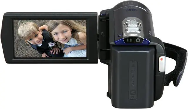 Alt view image 4 of 9 - SONY  DCR-SX44 Blue 1/8" Advanced HAD CCD 2.7" 230K  LCD 60X Optical Zoom 4GB Handycam Camcorder