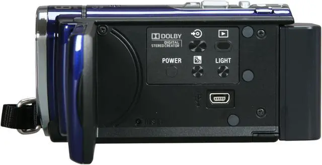 Alt view image 5 of 9 - SONY  DCR-SX44 Blue 1/8" Advanced HAD CCD 2.7" 230K  LCD 60X Optical Zoom 4GB Handycam Camcorder