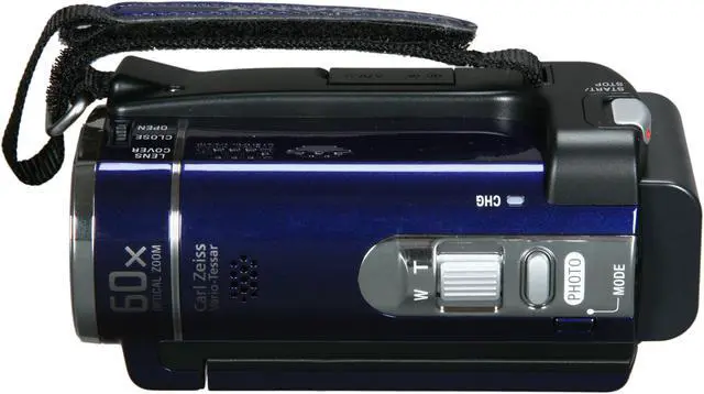 Alt view image 6 of 9 - SONY  DCR-SX44 Blue 1/8" Advanced HAD CCD 2.7" 230K  LCD 60X Optical Zoom 4GB Handycam Camcorder