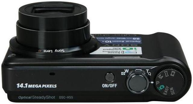 Alt view image 6 of 8 - SONY Cyber-shot DSC-H55 Black 14.1 MP 3" LCD(230K) 10X Optical Zoom  25-250mm  Wide Angle Digital Camera