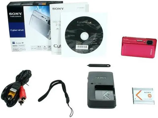 Alt view image 9 of 9 - Sony Cyber-shot DSC-TX5 10.2MP CMOS Digital Camera with 4x Wide Angle Zoom(Red)