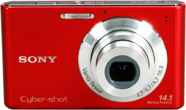 Alt view image 3 of 9 - SONY Cyber-shot DSC-W330 Red 14.1 MP 4X Optical Zoom 26mm Wide Angle Digital Camera Kit with Red Case and 2GB Memory Stick