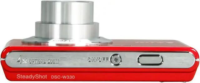 Alt view image 7 of 9 - SONY Cyber-shot DSC-W330 Red 14.1 MP 4X Optical Zoom 26mm Wide Angle Digital Camera Kit with Red Case and 2GB Memory Stick