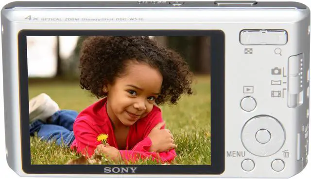 Alt view image 4 of 8 - SONY DSCW530/SC Silver 14.1 MP 4X Optical Zoom 26mm Wide Angle Digital Camera