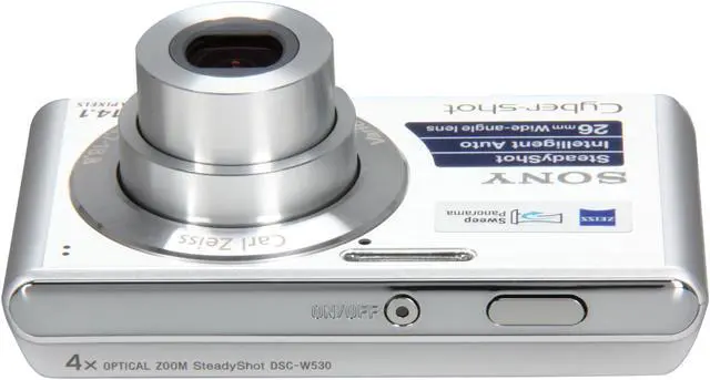 Alt view image 6 of 8 - SONY DSCW530/SC Silver 14.1 MP 4X Optical Zoom 26mm Wide Angle Digital Camera
